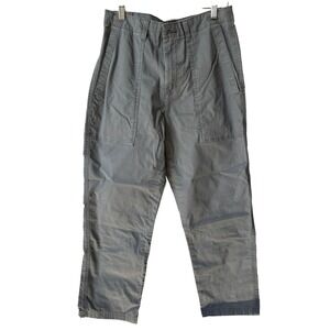 Lee Women Gray Cargo Pants Utility Pockets Button Fly Size 6 M